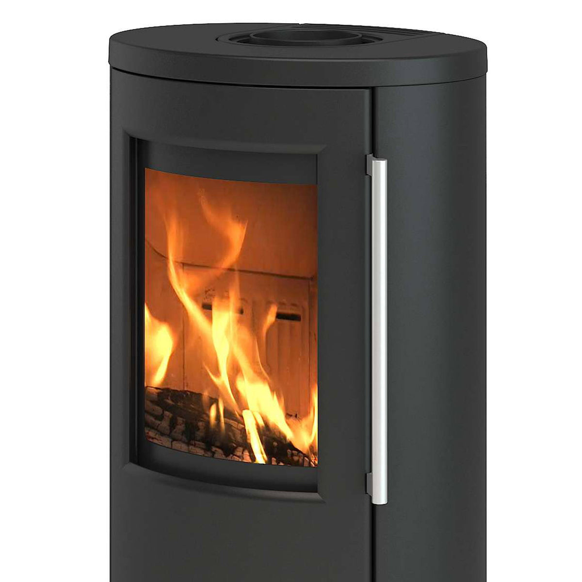 Poêle à bois TermaTech TT21RL acier noir – sortie supérieure Ø150