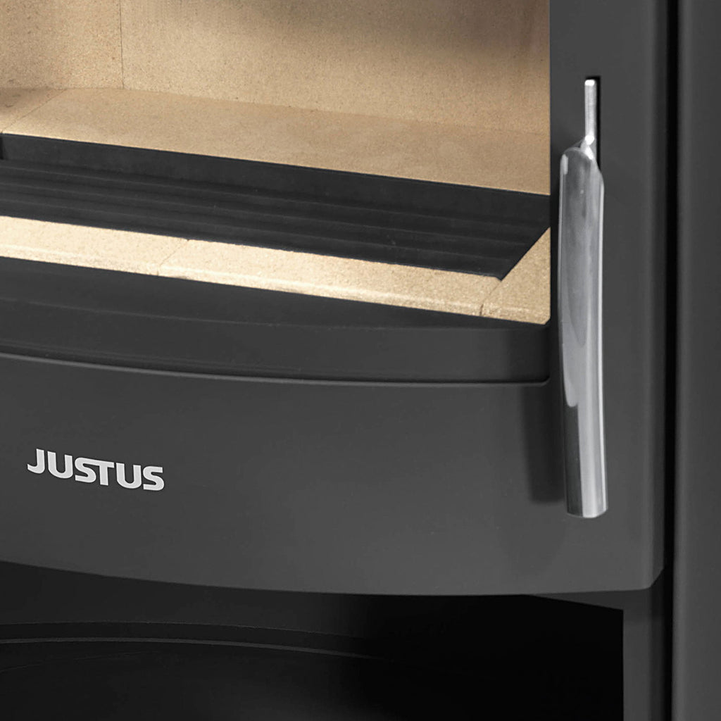 Justus Agero W+ – Poêle à bois acier noir 7 kW