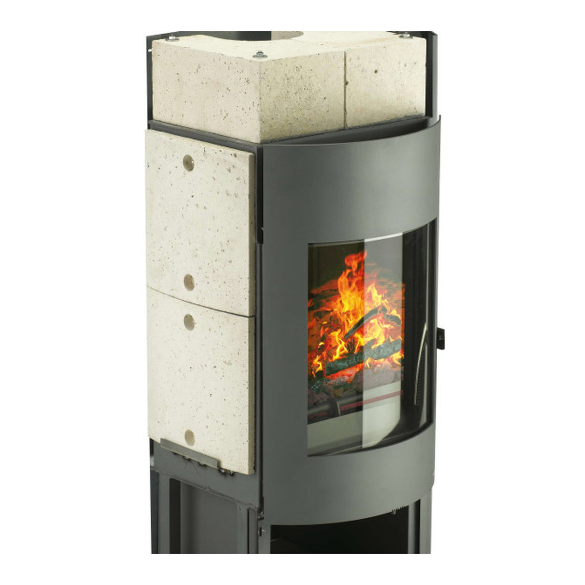 Poêle à bois Wamsler Auron Gris avec pierres d’accumulation 8 kW