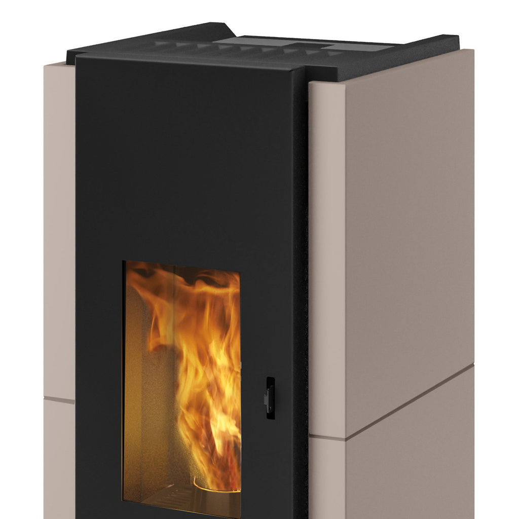Poêle à granulés Edilkamin EK63 Zone 80 Evo acier gris tourterelle 7,6 kW