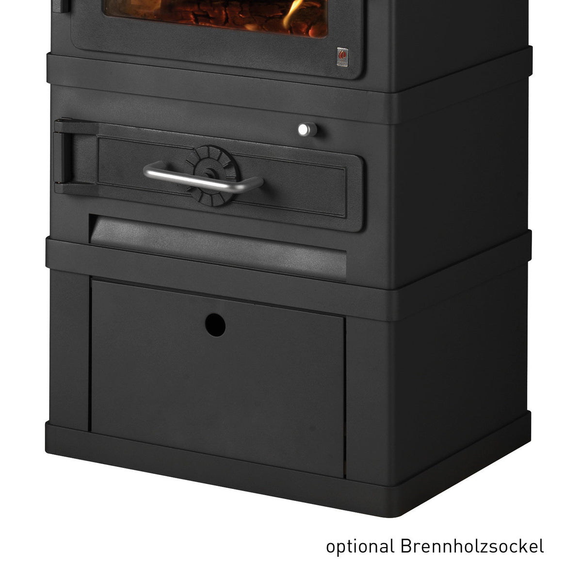 Poêle à bois Lotus 2060 noir, évacuation des fumées par le haut, 8 kW