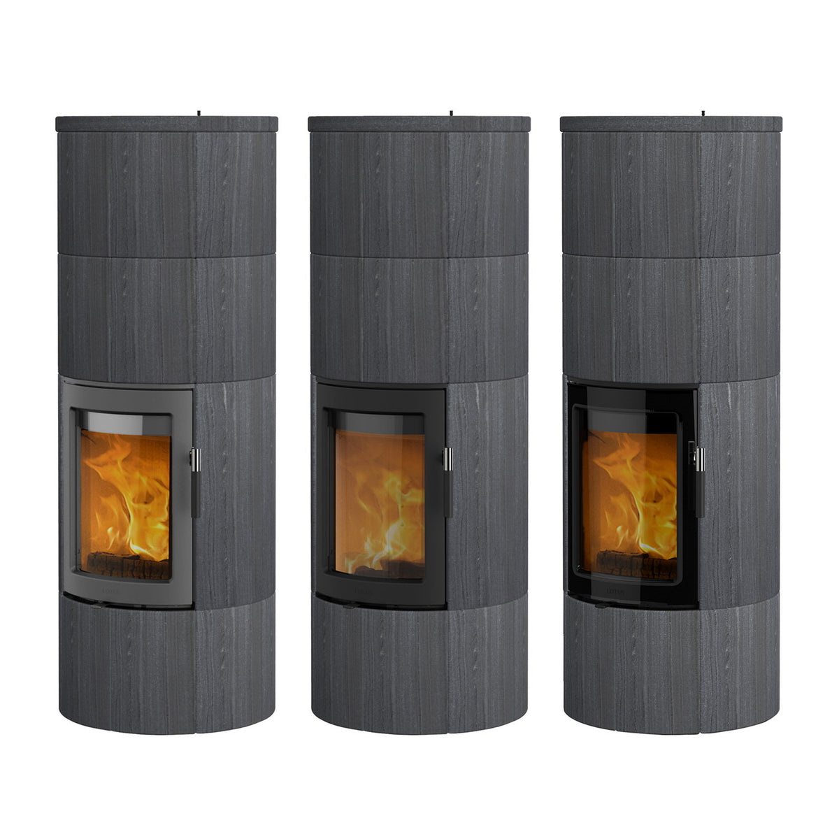 Poêle à bois Lotus Maestro 2 Indian Night – porte grise, sortie de fumée par le haut 6 kW – image 3