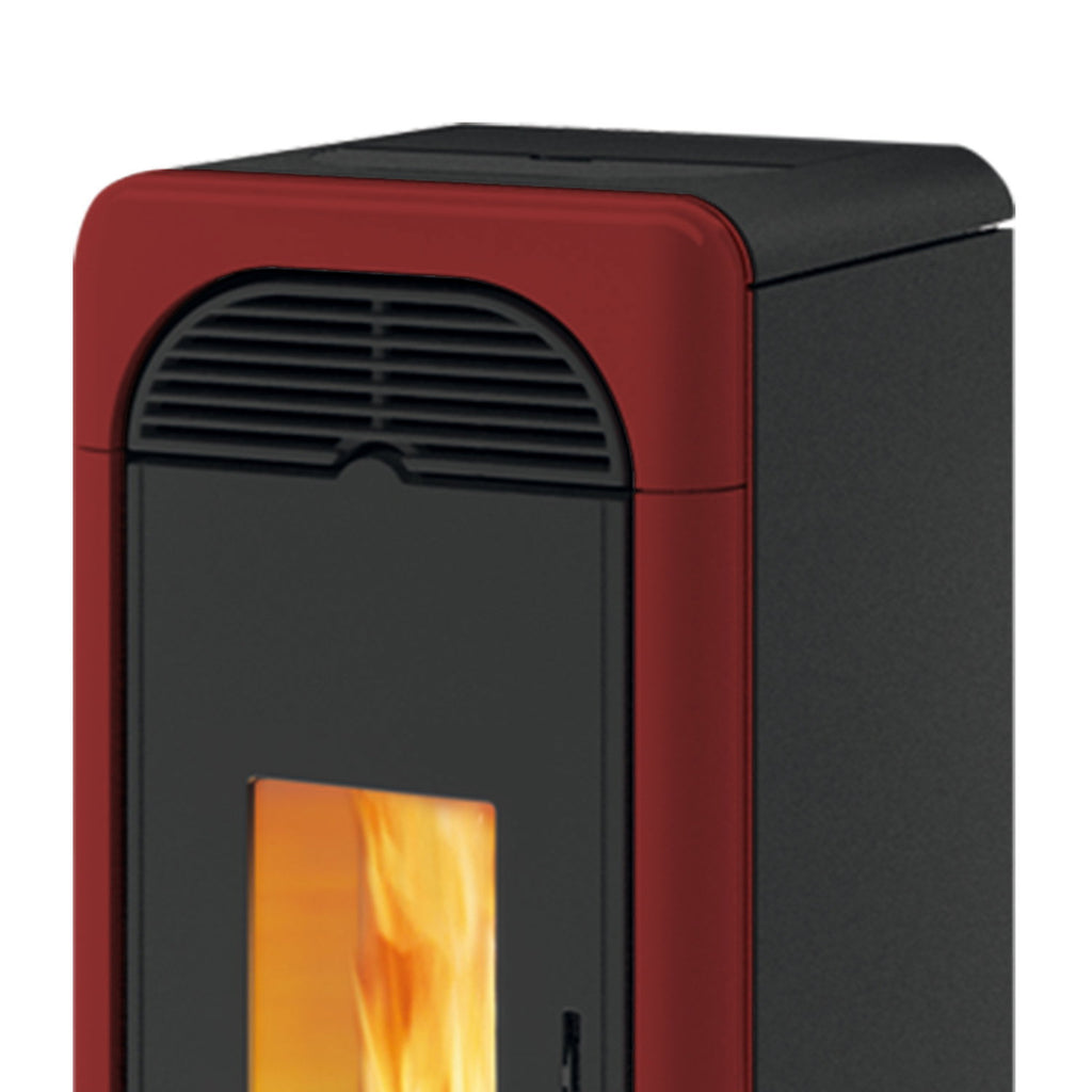 Poêle à granulés Edilkamin EK63 Berry 90+ Evo céramique bordeaux 9,2 kW