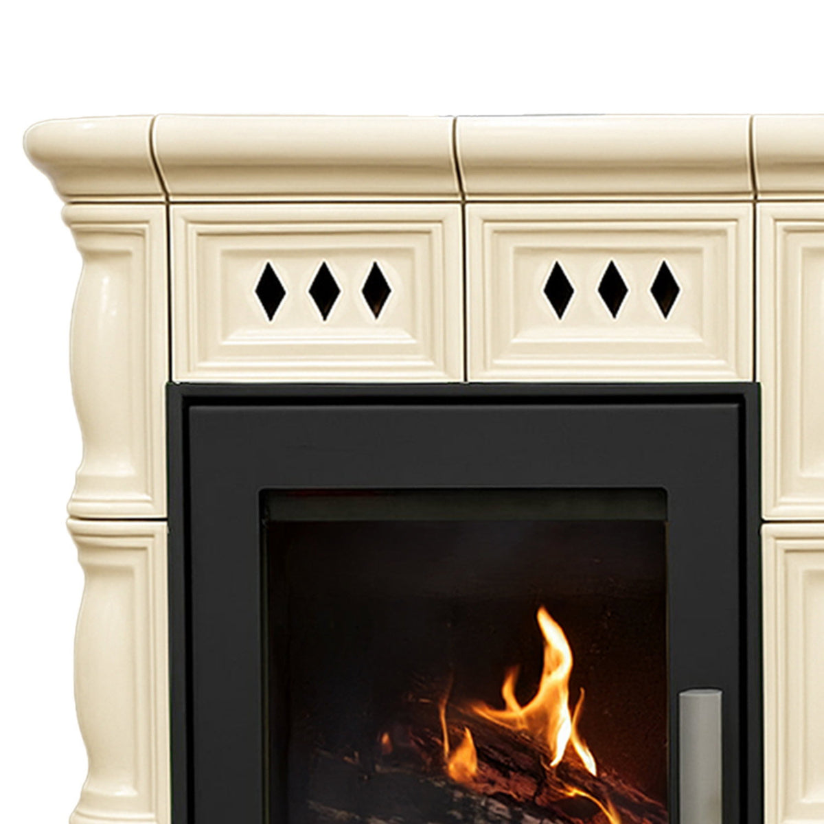 Poêle à bois Haas+Sohn Treviso III 246.37 perl-noir/ivoire 6,3 kW