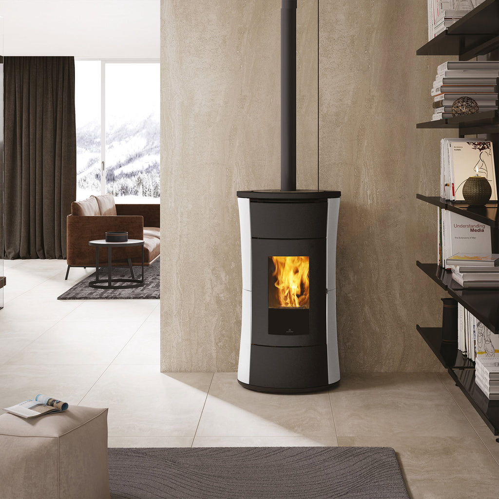 Poêle à granulés Edilkamin Cherie 11 EVO acier blanc mat — 11,4 kW