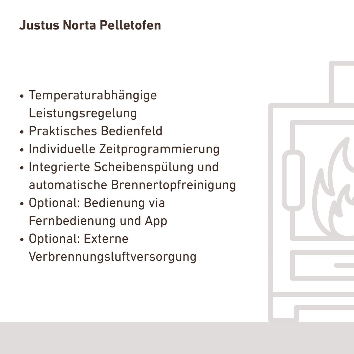 Poêle à granulés Justus Norta acier noir 8 kW