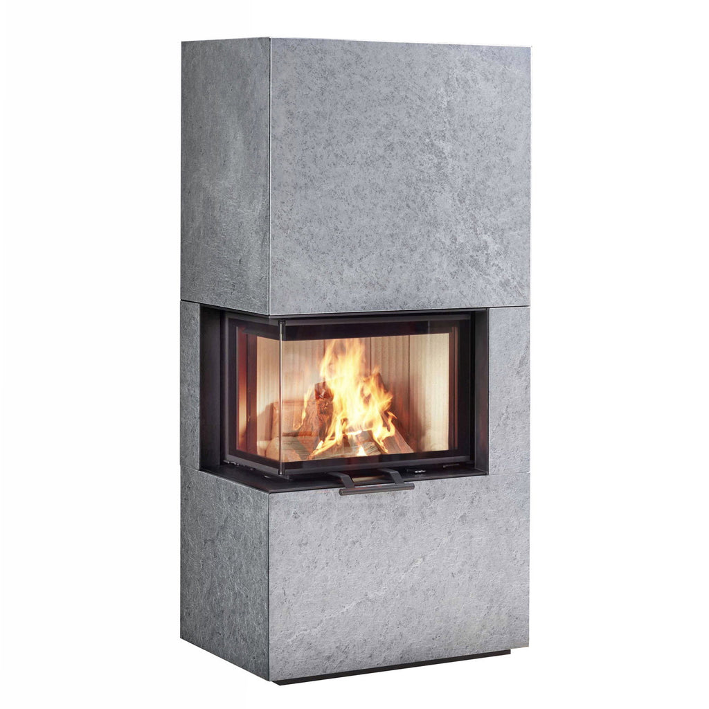 Poêle à bois Olsberg Osorno L 7,8 kW en pierre naturelle serpentine, sortie à gauche