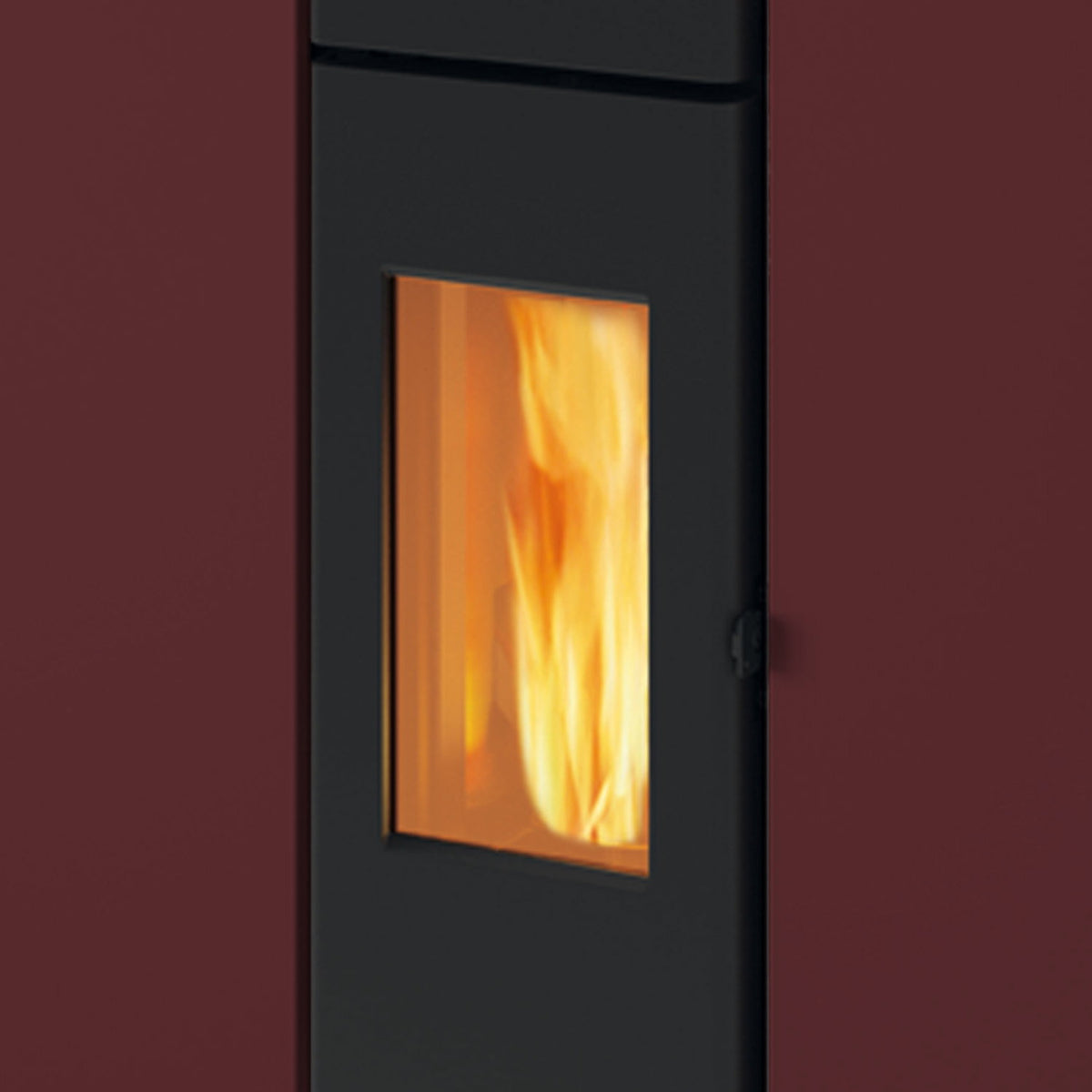 Poêle à granulés Edilkamin EK63 Cell 80+ Evo acier bordeaux 7,7 kW
