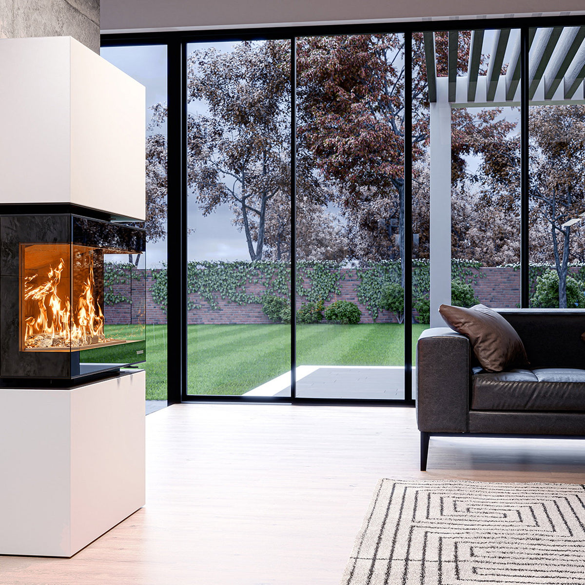 Poêle à bois Thermorossi Trilogie Blanc W6TRILOBIAN 10,6 kW