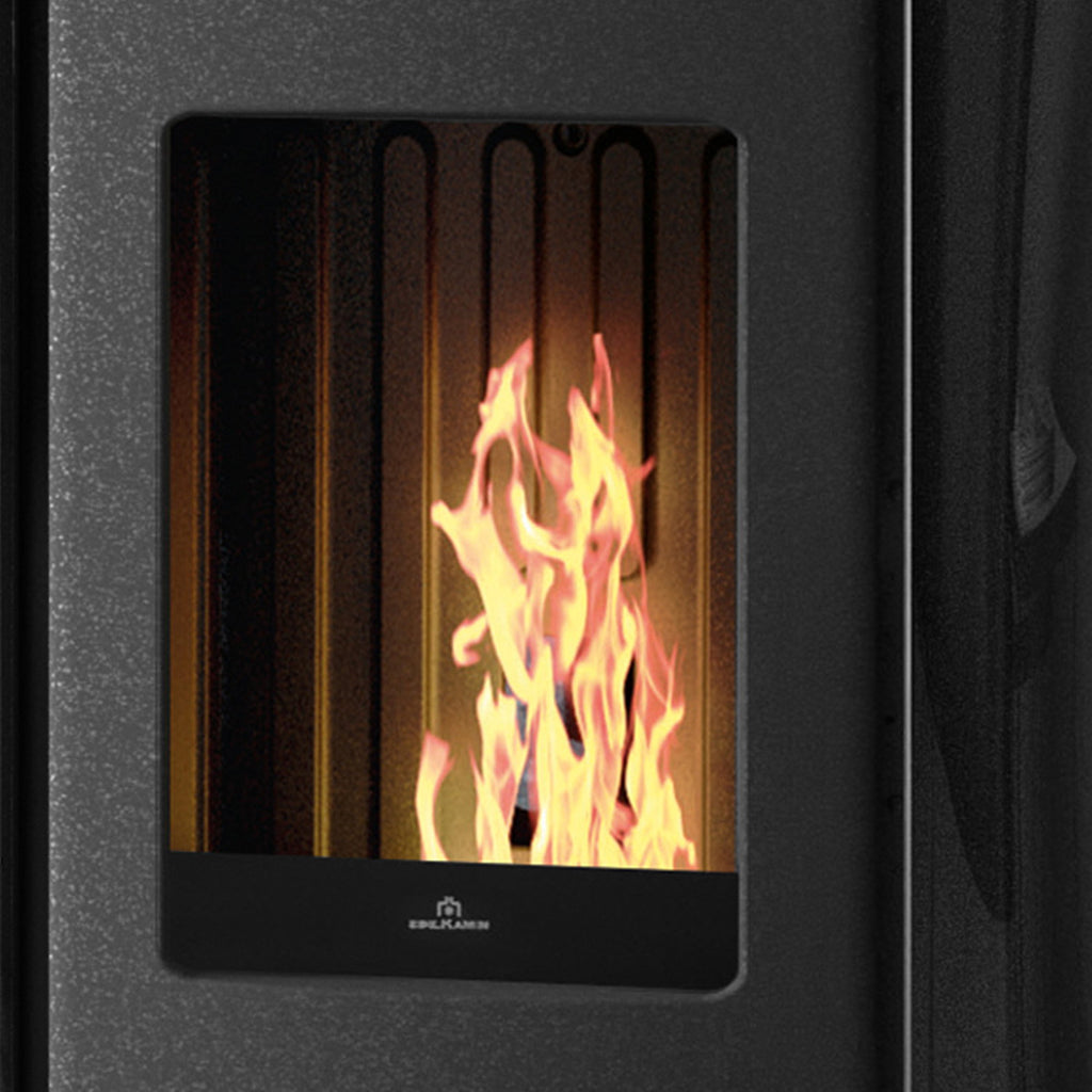 Poêle à granulés Edilkamin Dania 6 AT Coax verre noir — 6 kW