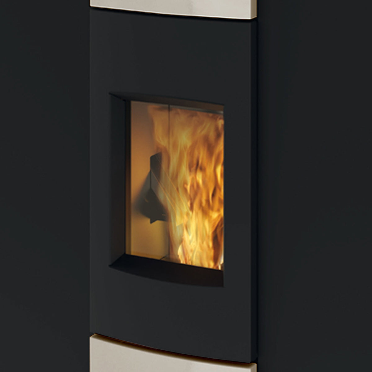 Poêle à granulés Edilkamin EK63 Dub 100++ céramique gris tourterelle 10,1 kW