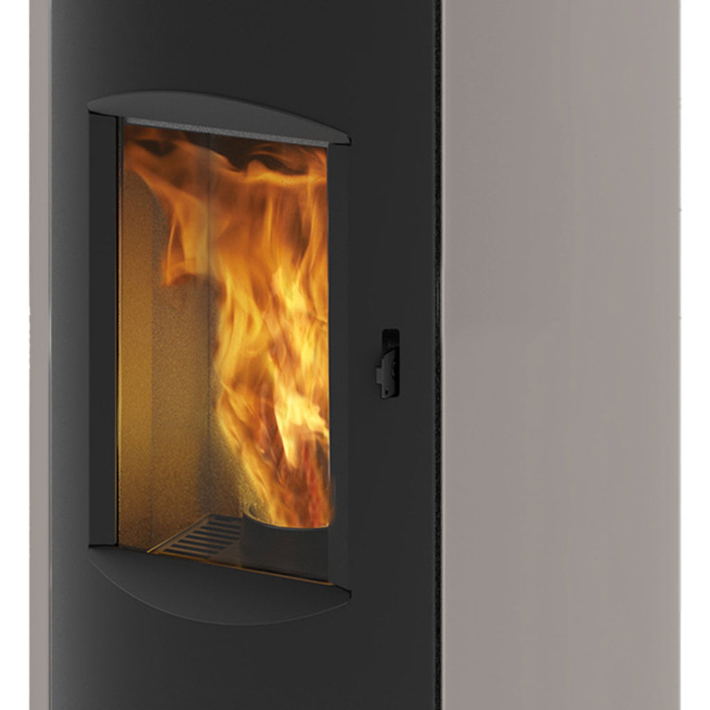 Poêle à granulés Edilkamin EK63 Like 90+ Evo acier gris tourterelle raccordement arrière 9,2 kW