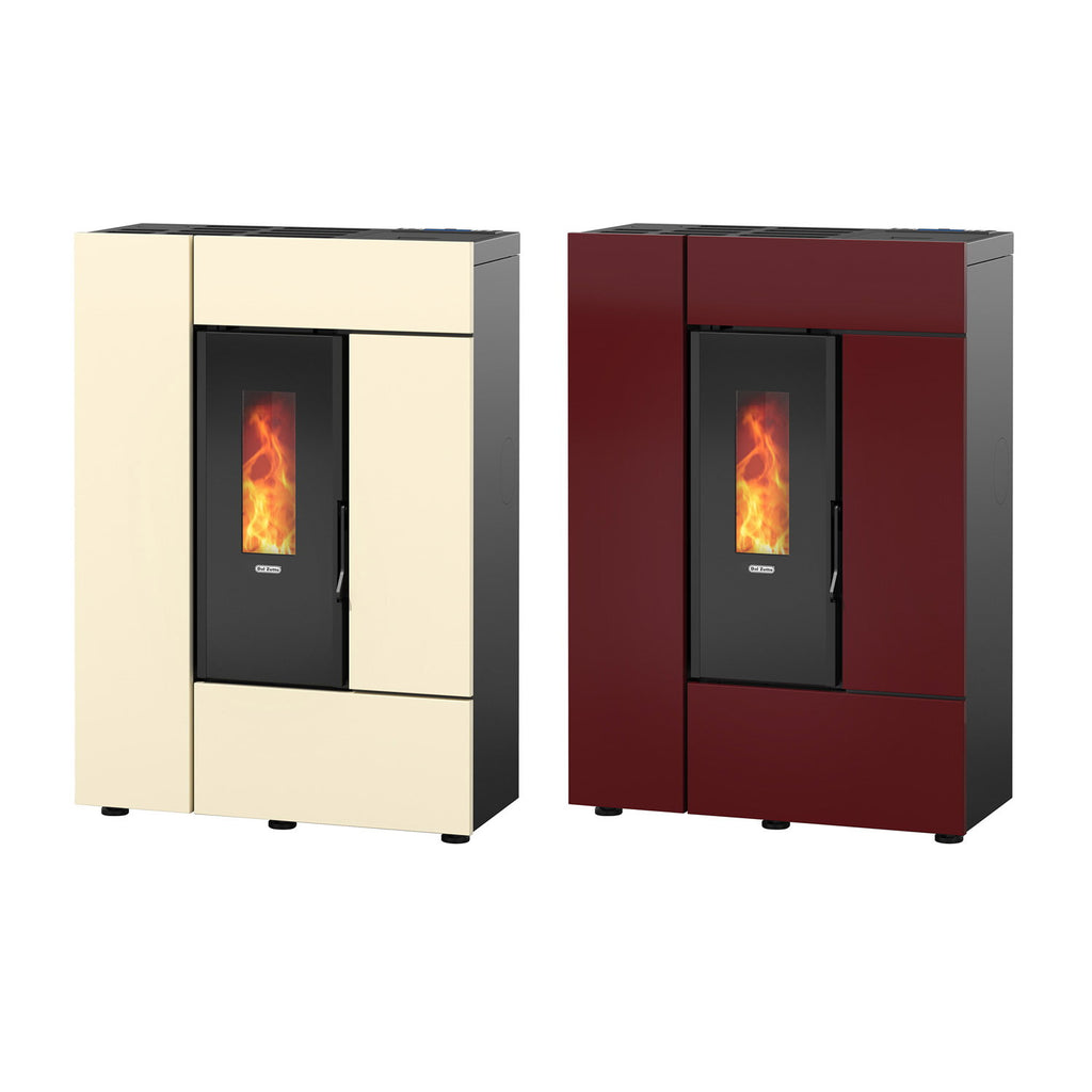 Poêle à granulés Dal Zotto Leyla Elite acier ivoire 8 kW