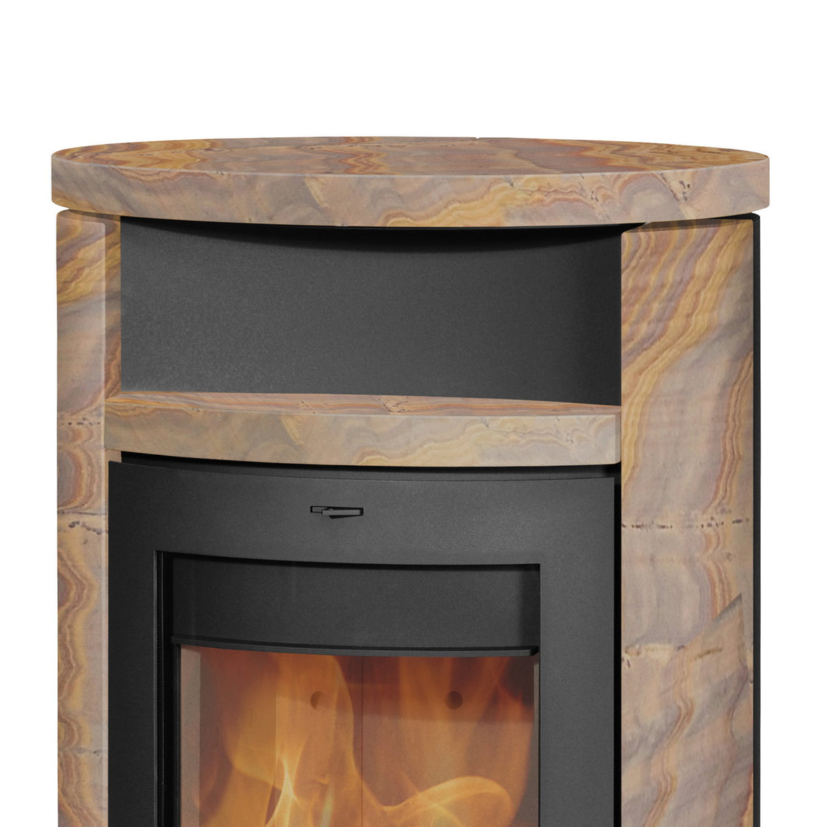 Poêle à bois Fireplace Alicante K1266 acier noir pierre de sable 8,3 kW