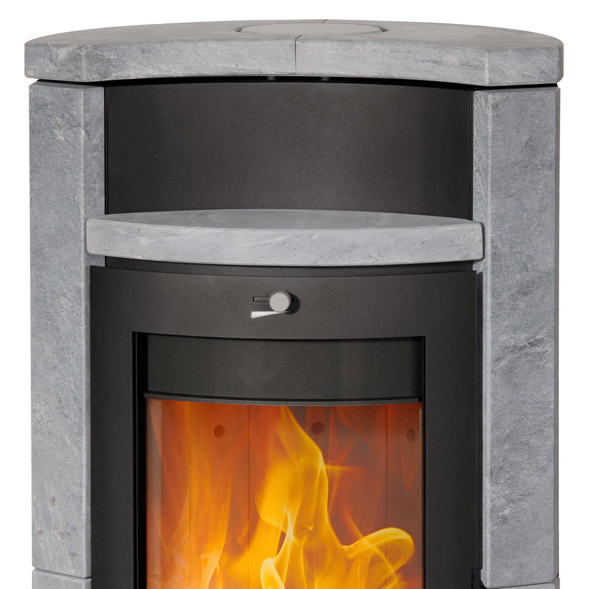 Fireplace Hambourg K2530 – Poêle à bois acier noir et pierre ollaire 8 kW