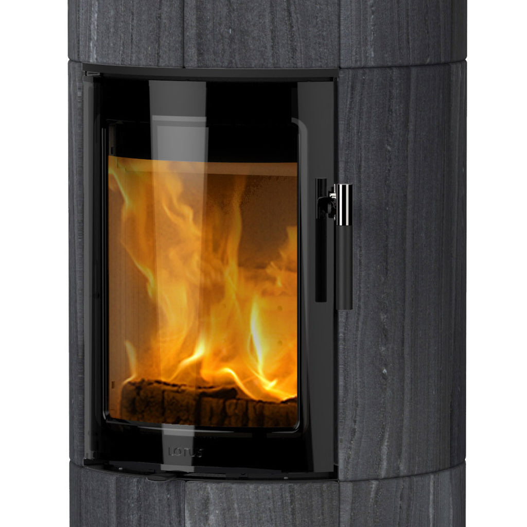 Poêle à bois Lotus Maestro 152 Magic porte Indian Night 6 kW sortie arrière - image 3