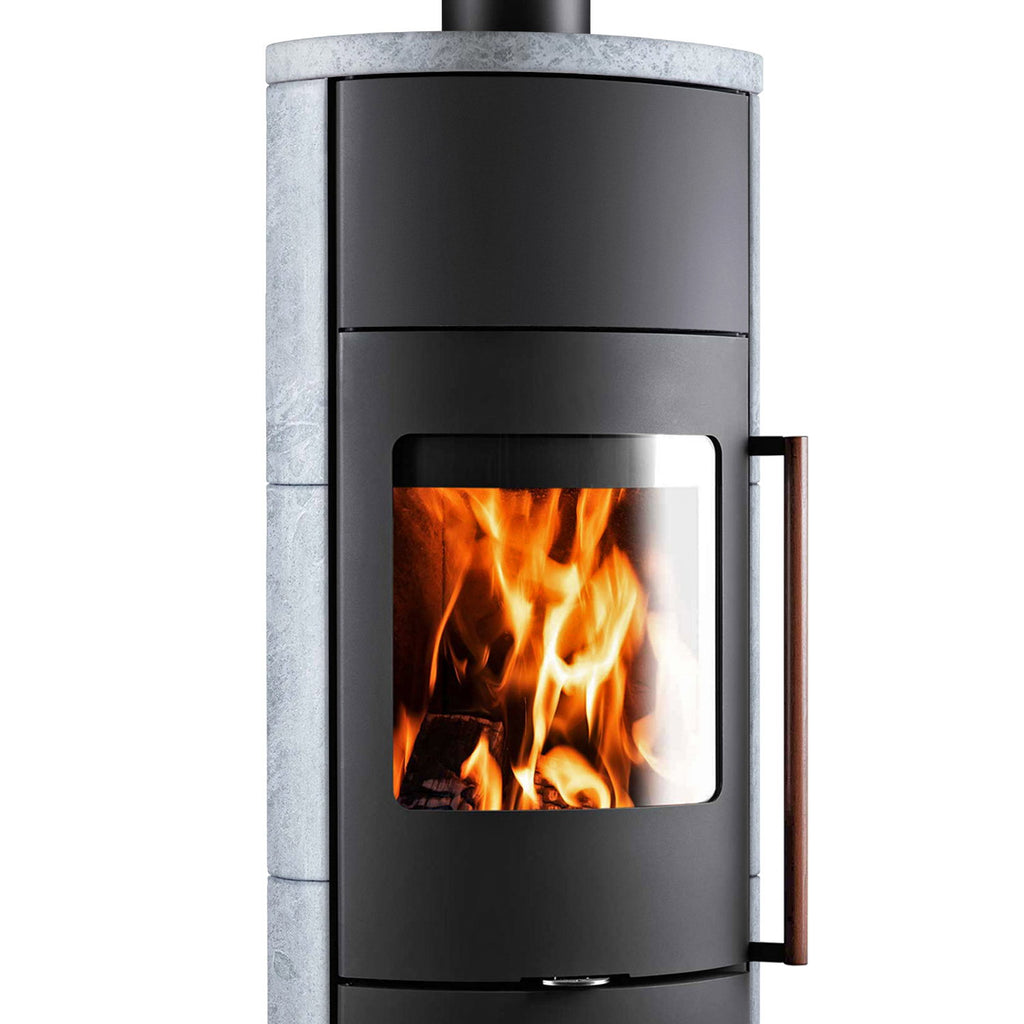 Poêle à bois Novaline Carino Plus ST acier noir et pierre ollaire 5,5 kW