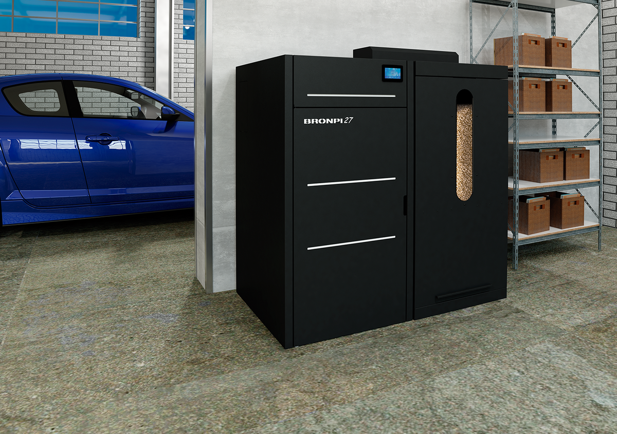 Poêle à granulés hydro Bronpi Hydrotex 27 – 27 kW