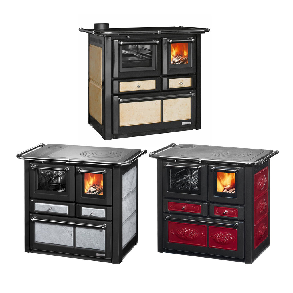 Poêle de cuisine Wamsler K 85 F céramique rouge avec four à gauche 6 kW