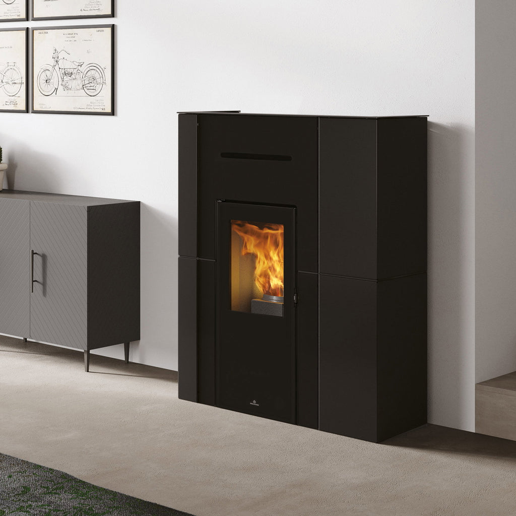 Edilkamin Blade H 15 Evo acier et verre noir – image 3