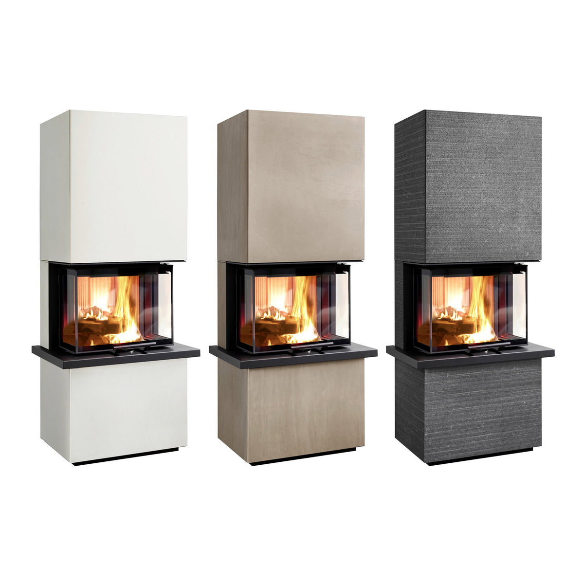 Poêle à bois Olsberg Osorno S TopStone 6 kW Gabbro Nero Ferrara Linea-retta - image 3