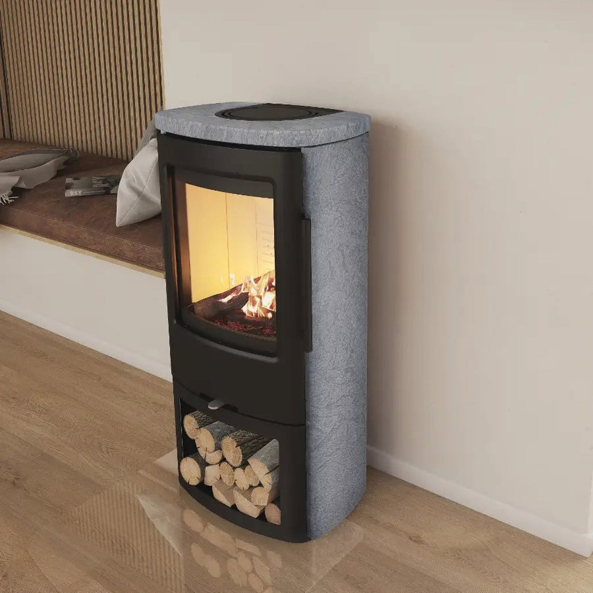 Vue latérale du poêle TermaTech TT44CG