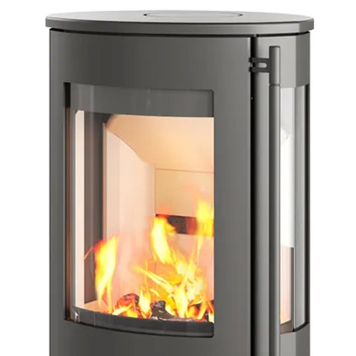 Lotus Liva 6 G – Poêle à bois acier noir avec vitre latérale