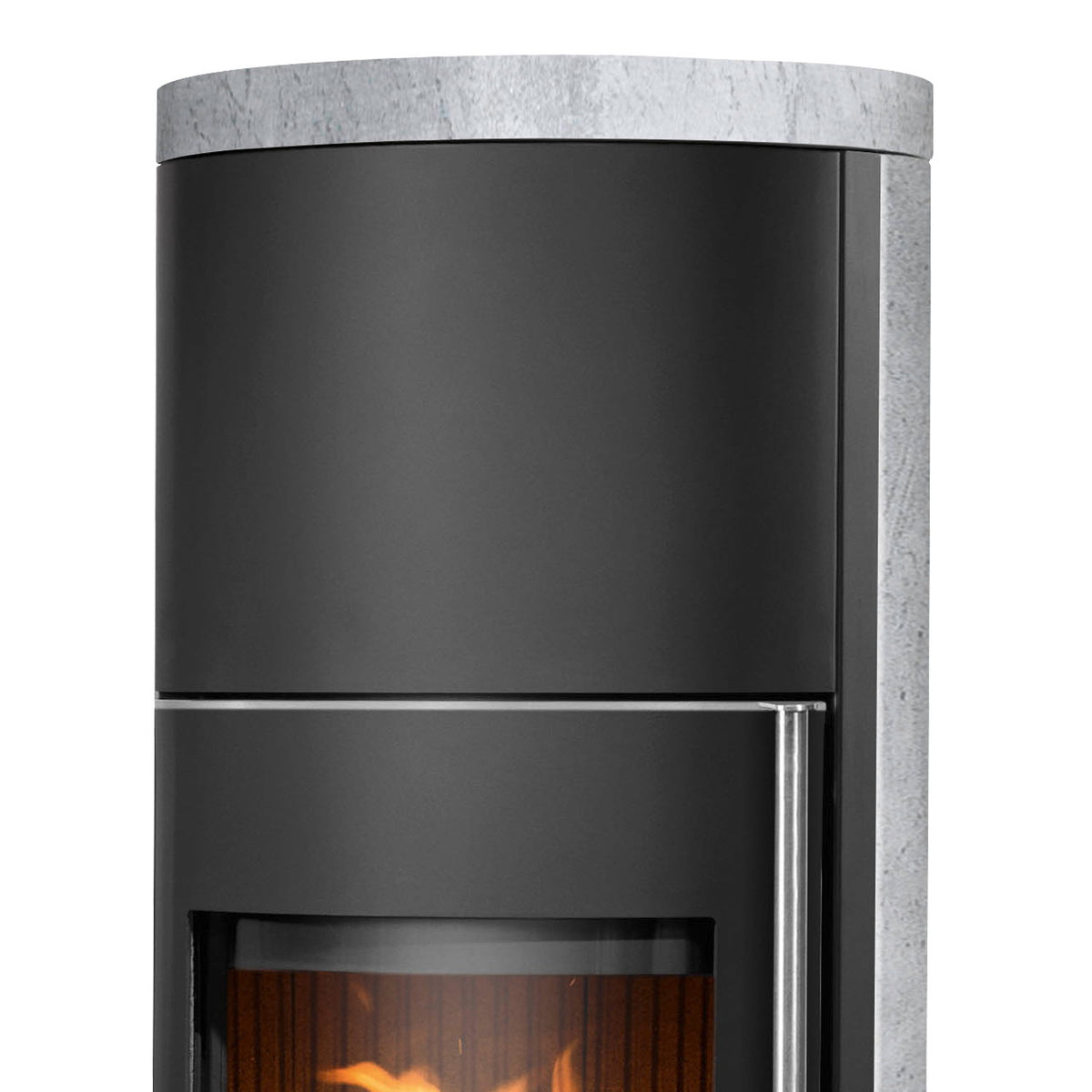 Poêle à bois Justus Faro Aqua 2.0 acier noir avec échangeur d’eau et revêtement stéatite 8,5 kW — image 3
