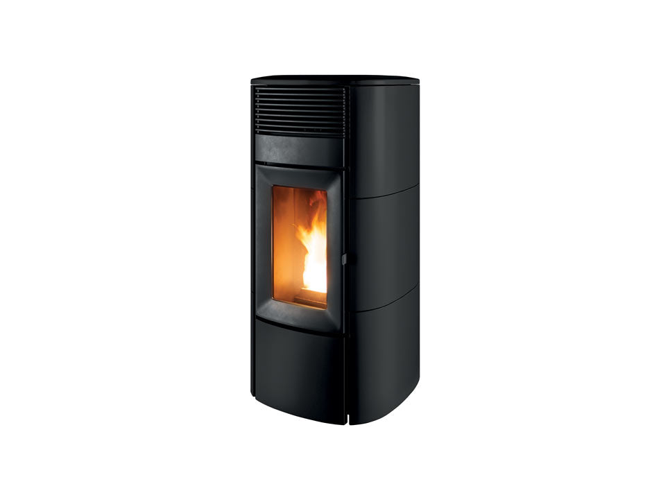 Poêle à granulés MCZ Club Comfort Air 12 M3, habillage céramique noir