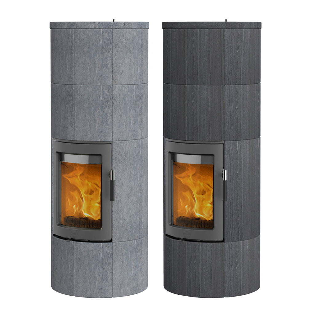 Poêle à bois Lotus Maestro 2 en stéatite – porte grise, évacuation des fumées par le haut 6 kW – image 3
