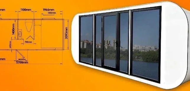 Bureau modulaire Stahlworks Eco 6000 avec salle de bain – 5,95 m – Neuf