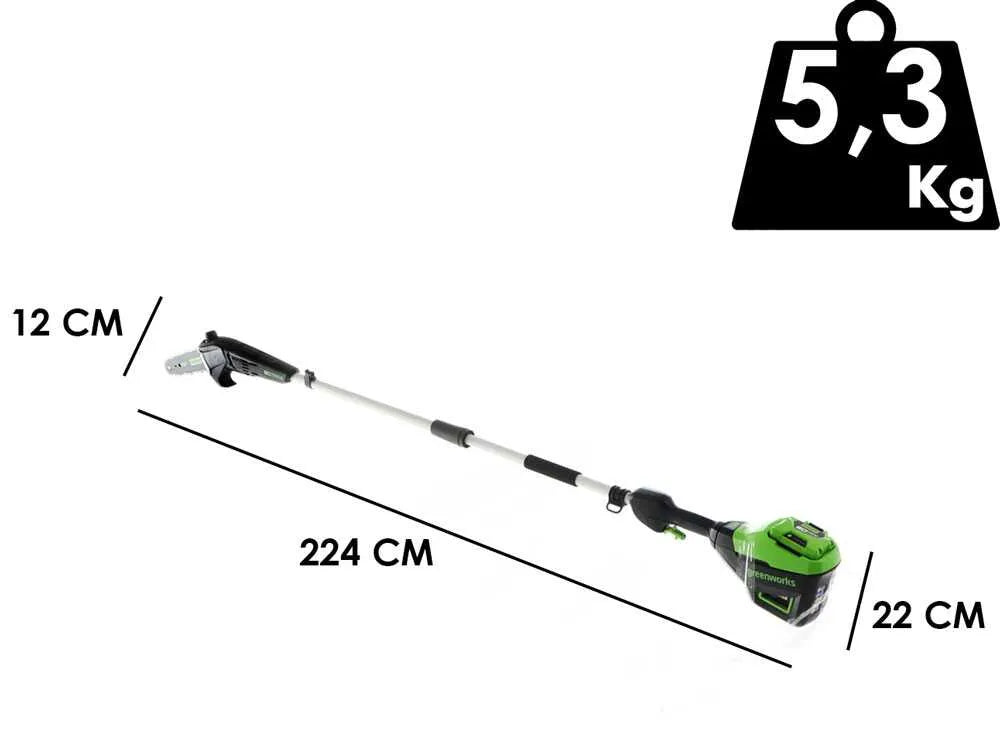 Greenworks GD60PS25 – Élagueuse sur perche 60 V – Batterie 2 Ah – photo 3