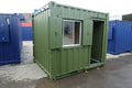 Bureau container 10 pieds neuf – Acier CORTEN – Bureau modulaire vert