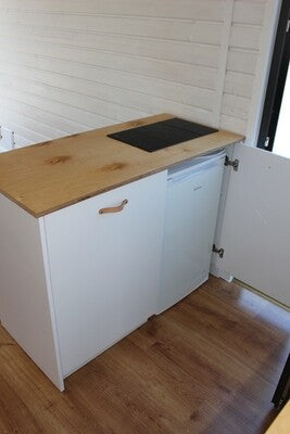 Tiny House 10,90 × 2,90 m clé en main – Maison avec Cuisine Équipée, Salle de Bain et Toit à Deux Pentes