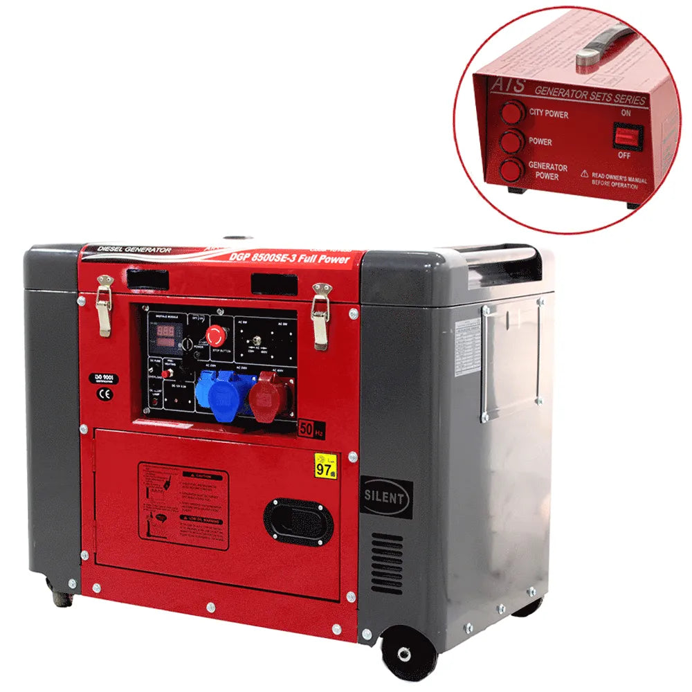 GeoTech Pro DGP8500SE-3 groupe électrogène diesel insonorisé monophasé avec ATS