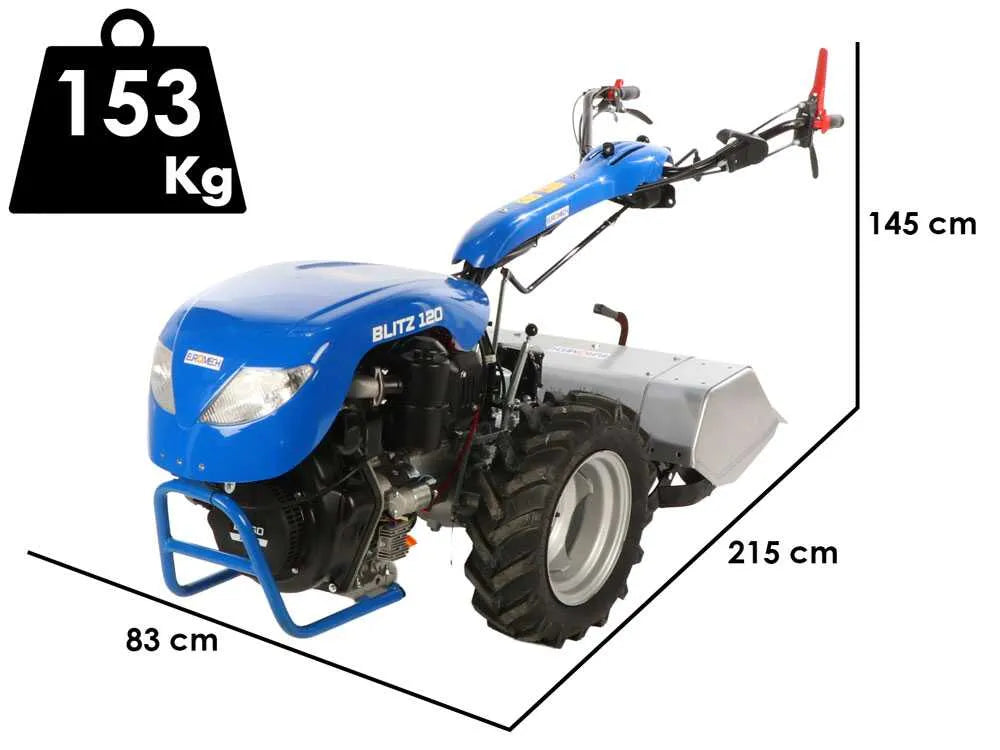 EuroMech BLITZ 120 motoculteur diesel Yagmur D460 12 CV démarrage électrique avec fraise 83 cm - photo 3