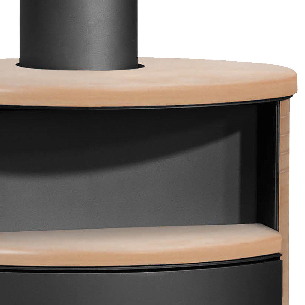 Poêle à bois Justus Island 5 2.0 acier noir céramique Corretto 5 kW
