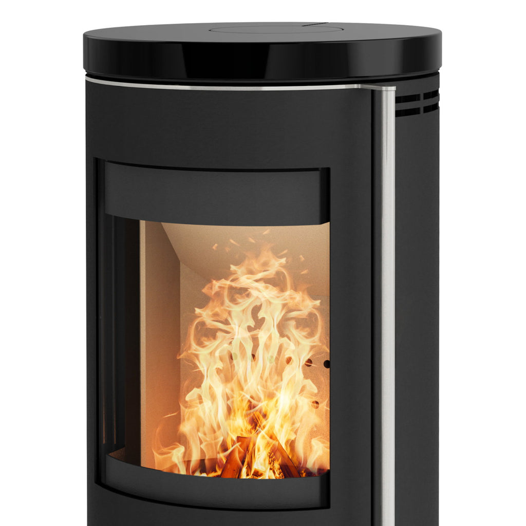 Poêle à bois Fireplace Elite Toronto E6024 acier noir et plaque céramique 5,5 kW