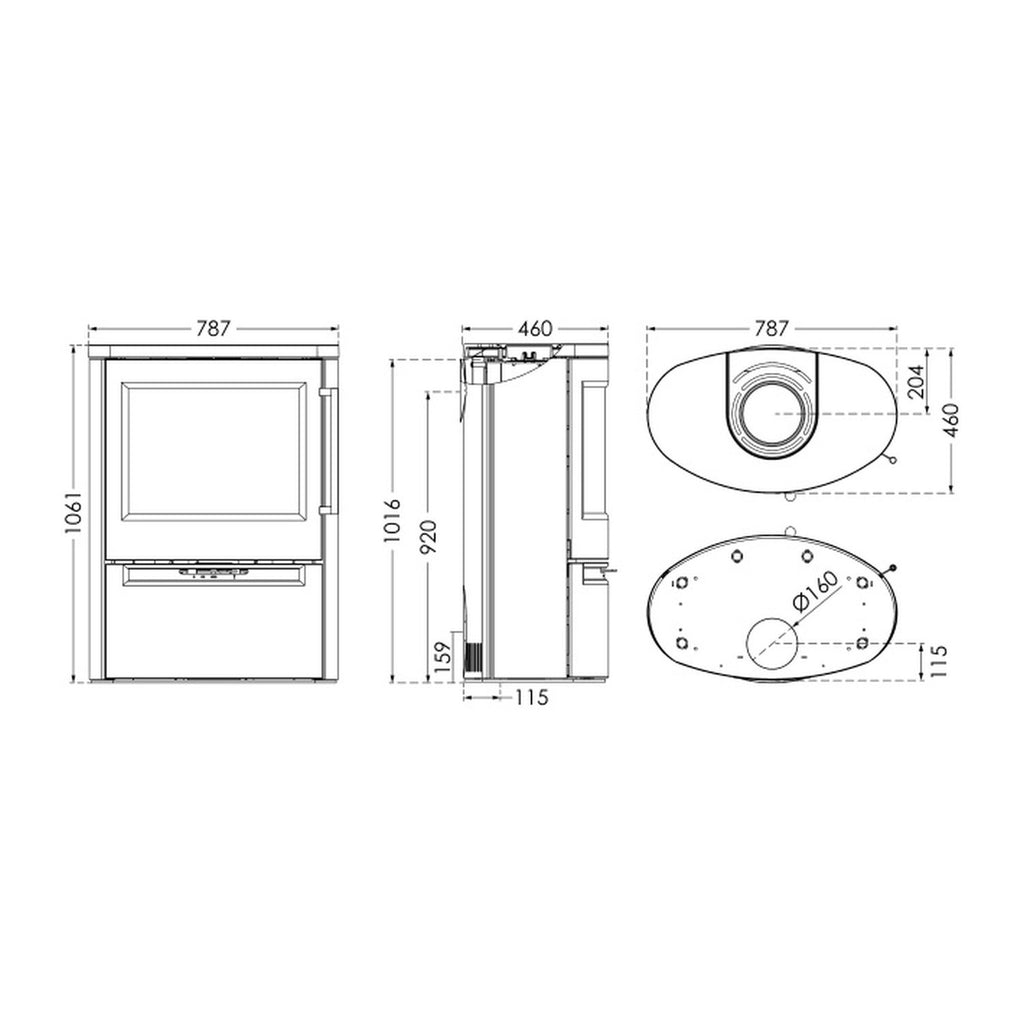 Poêle à bois TermaTech TT55RS 7,5 kW