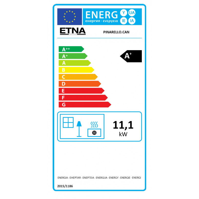 Étiquette énergétique A+ du poêle ETNA Pinarello Can