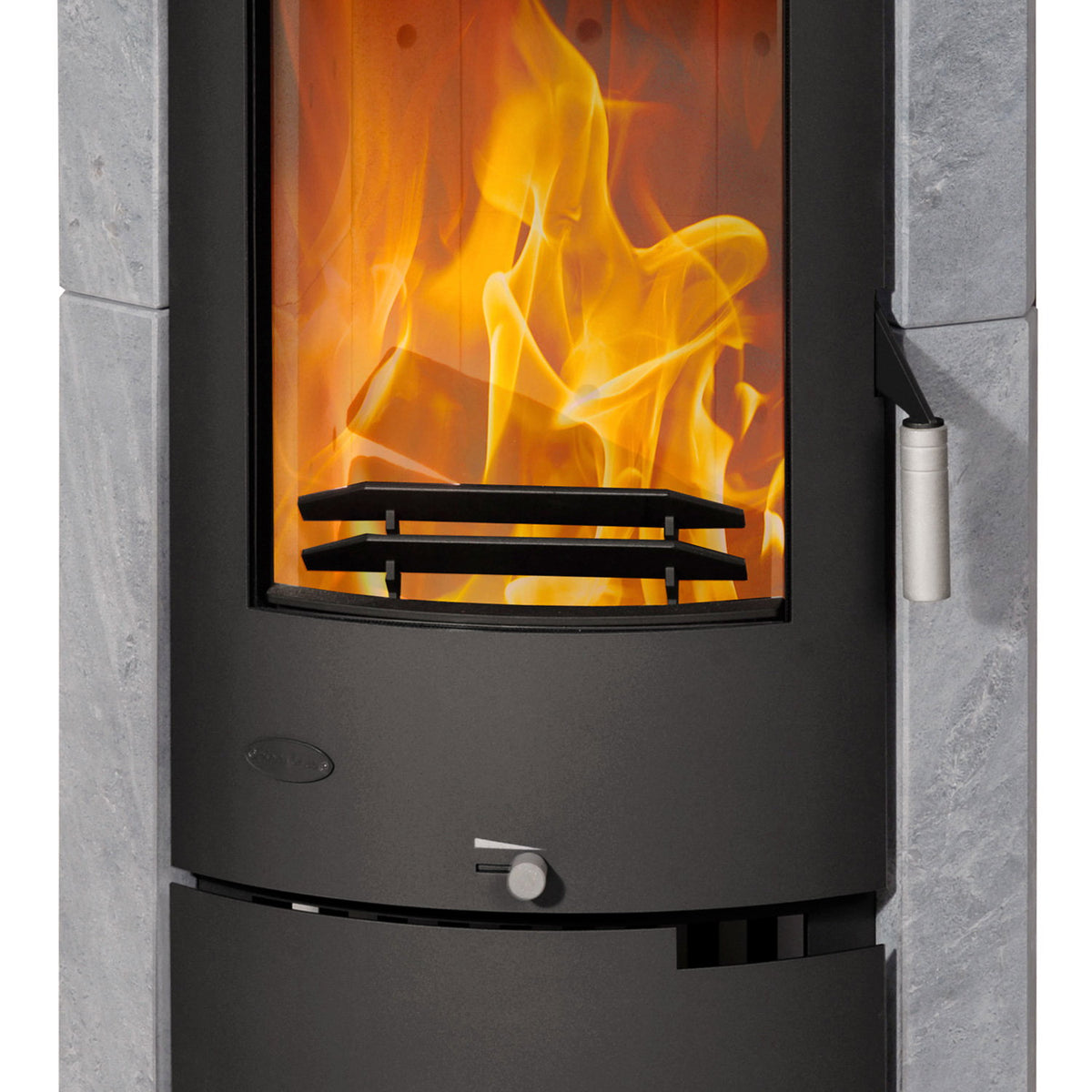 Fireplace Hambourg K2530 – Poêle à bois acier noir et pierre ollaire 8 kW