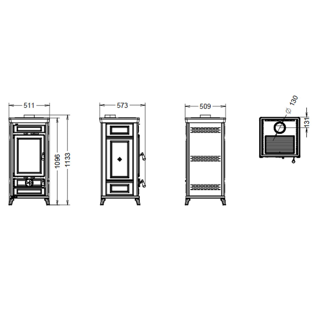 Poêle à bois Thermorossi Vittoria Evo6 Easy 12,7 kW