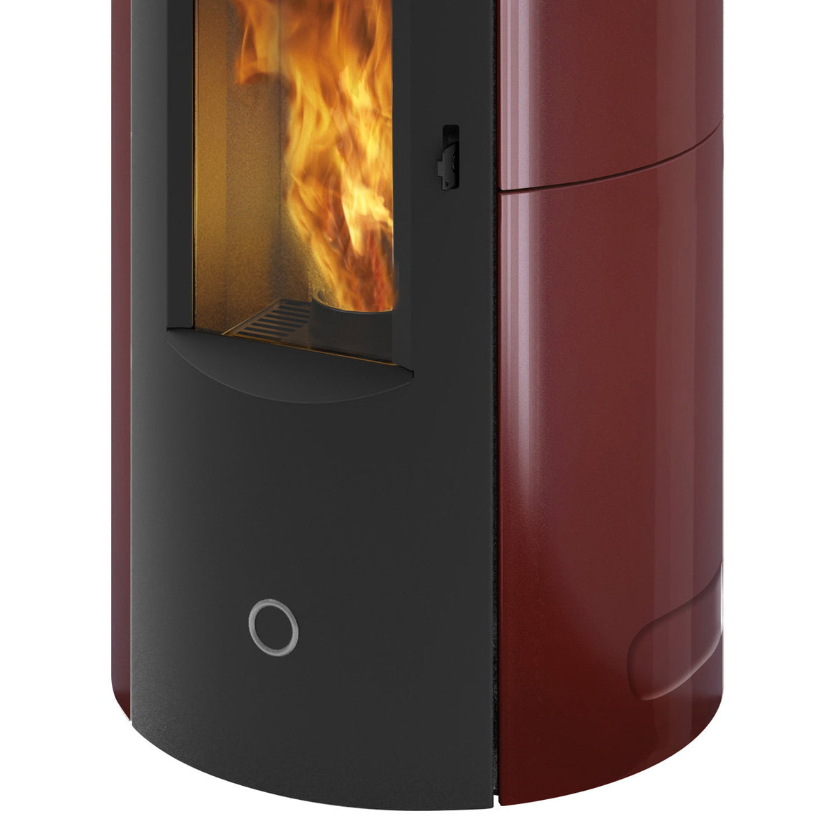 Poêle à granulés Edilkamin EK63 Like 90+ Evo céramique bordeaux 9,2 kW sortie dessus