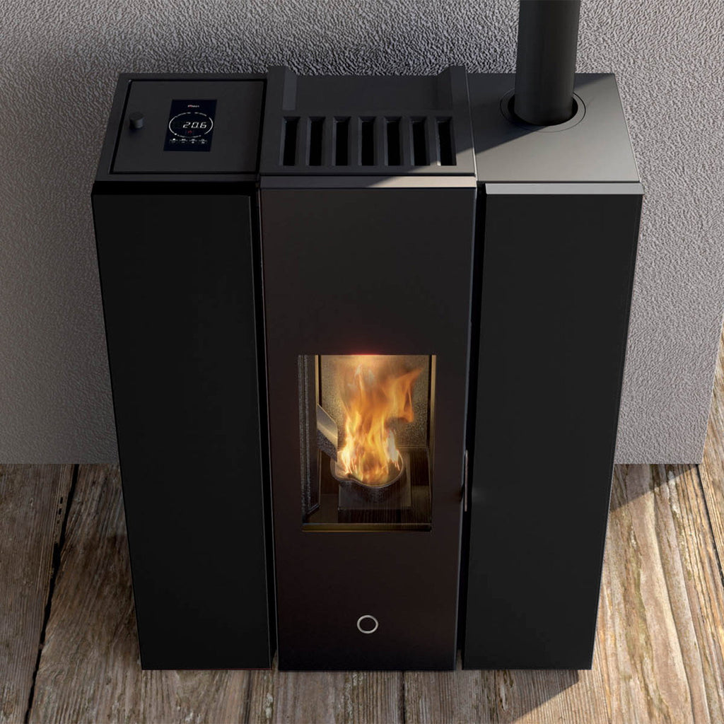Poêle à granulés Edilkamin EK63 Gotha 70 Evo acier noir 6,7 kW