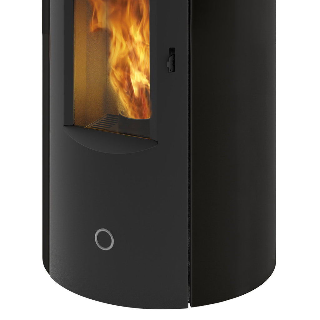 Poêle à granulés Edilkamin EK63 Like 80 Evo acier noir raccordement arrière 7,6 kW