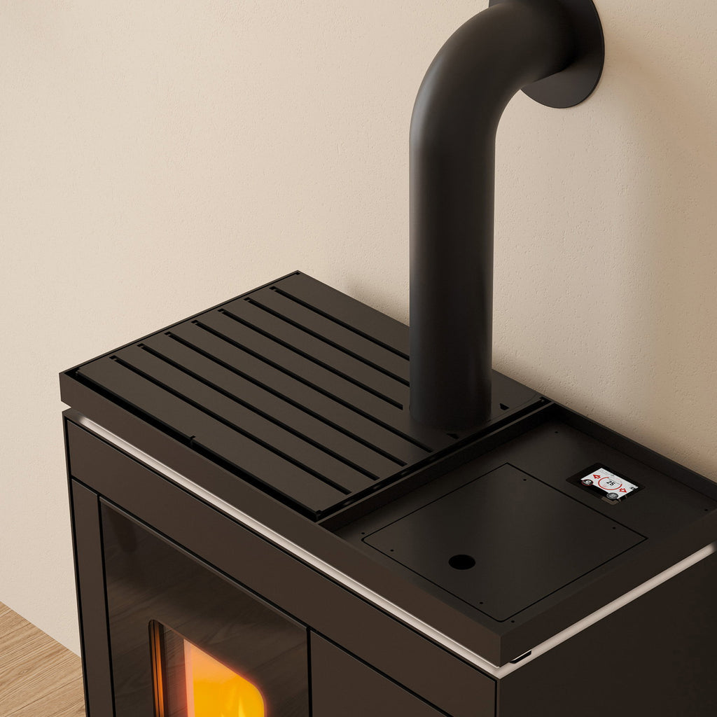 Olsberg Epana poêle à granulés acier noir 6 kW – sortie fumées 80 mm