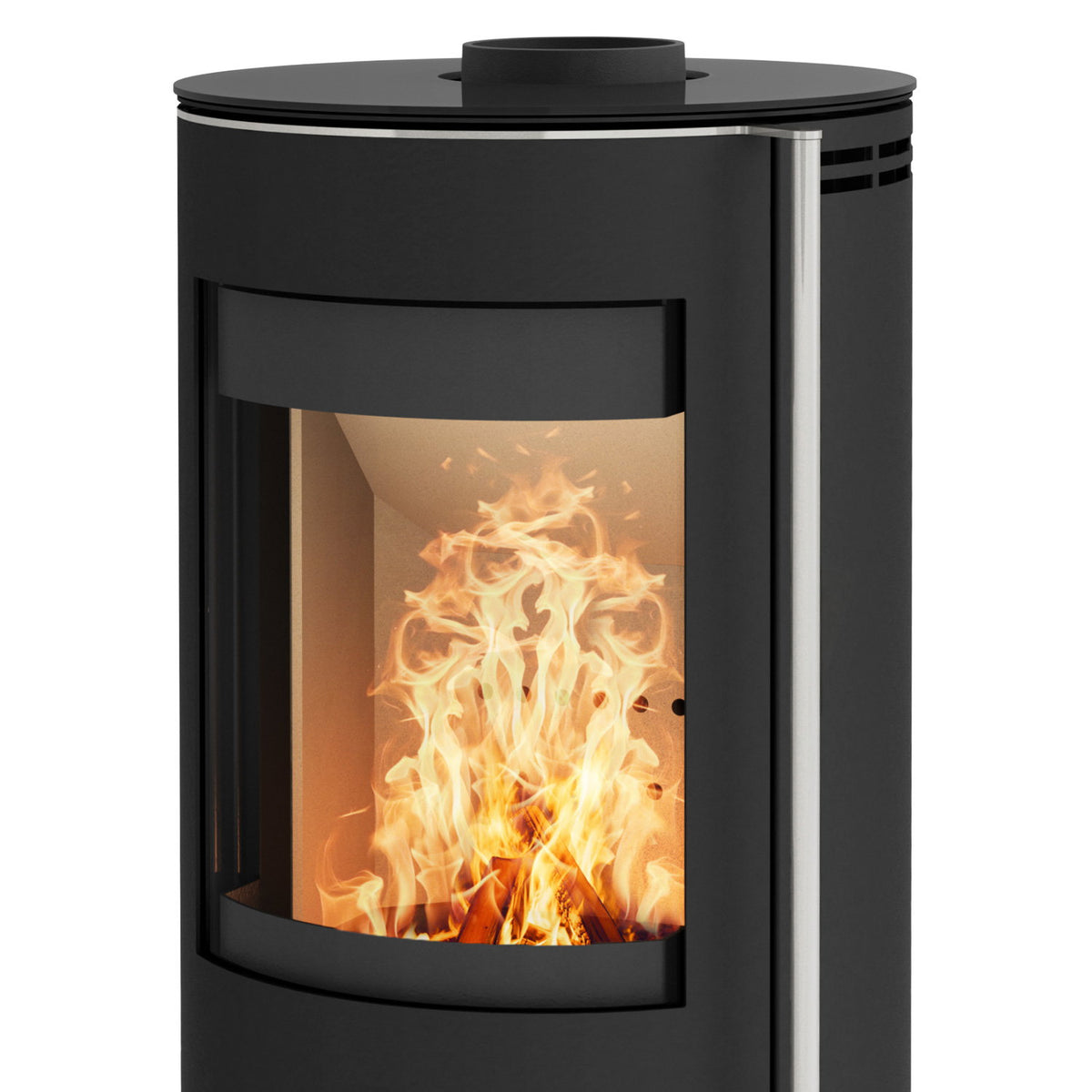Poêle à bois Fireplace Elite Toronto E6021 acier noir avec plaque en verre 5,5 kW