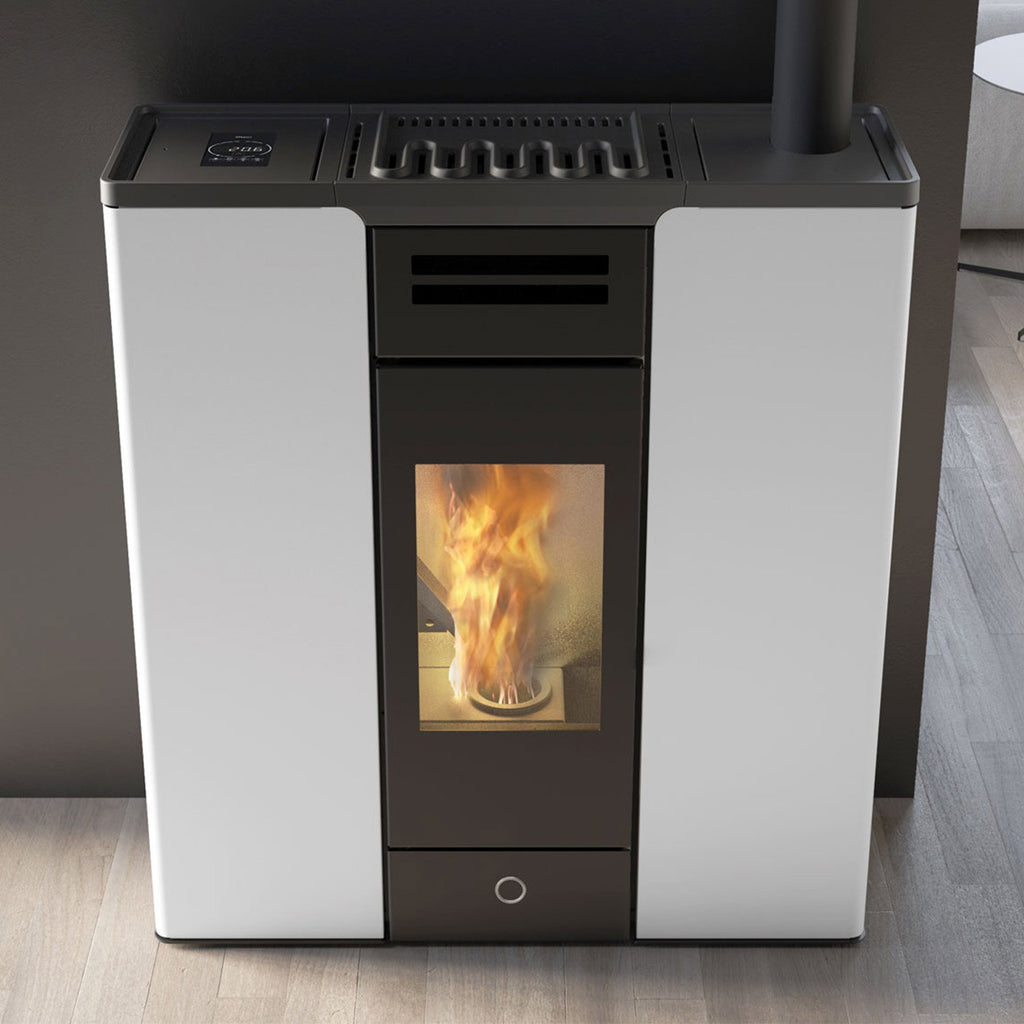 Poêle à granulés Edilkamin EK63 Entity 90+ Evo acier blanc 8,7 kW