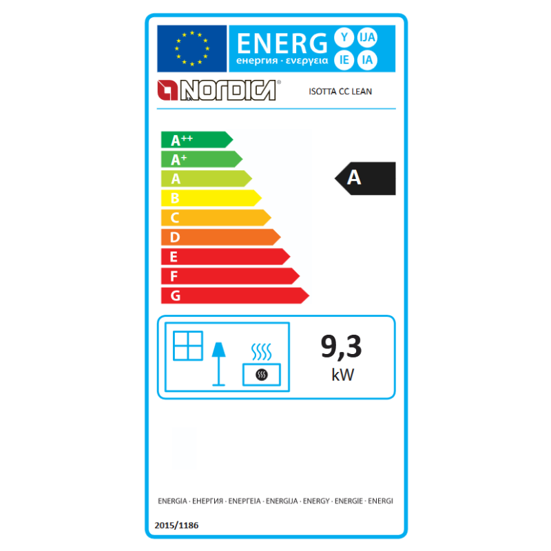Poêle à bois La Nordica Isotta con cerchi 9,3 kW avec chauffe-plat