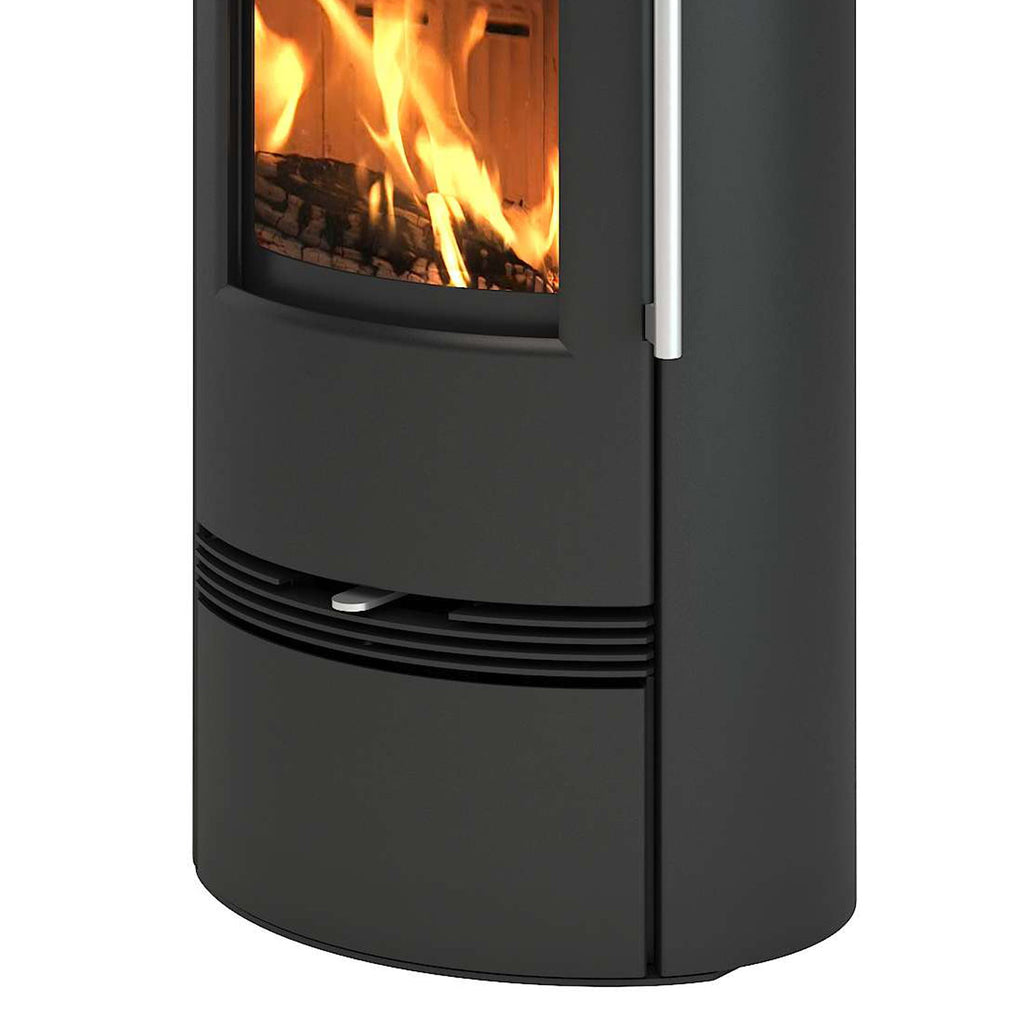 Poêle à bois TermaTech TT21RL acier noir – sortie supérieure Ø150